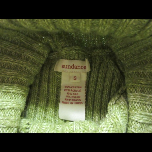 Sundance turtle neck sweater green size small - Picture 5 of 5